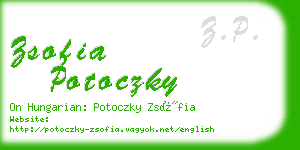 zsofia potoczky business card